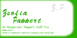 zsofia pappert business card